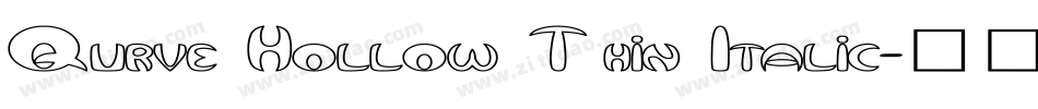 Qurve Hollow Thin Italic字体转换